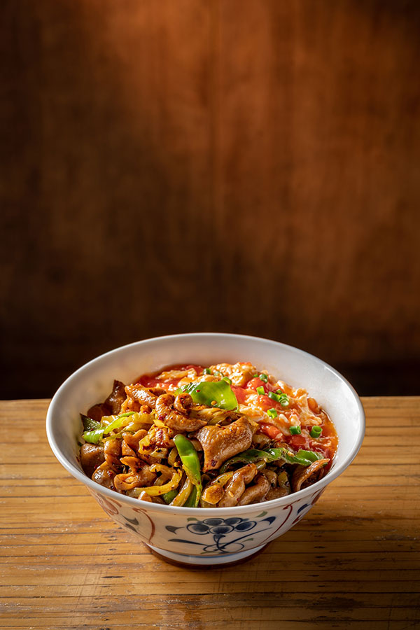 酸菜肥肠拼番茄炒蛋